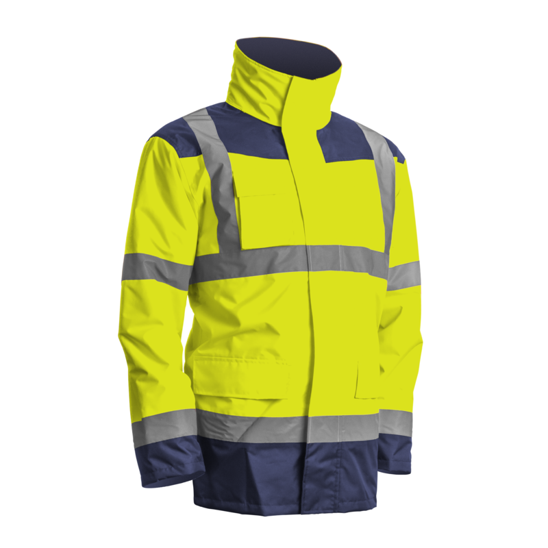 PARKA HI-VIZ 4/1 JAUNE/MARINE 3M CLASSE 3 KANATA TAILLE L