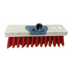 BALAI CANTONNIER 31CM Ø28 FIBRE PET ROUGE DOUILLE PLASTIQUE INCLINEE EXTERIEUR (131)