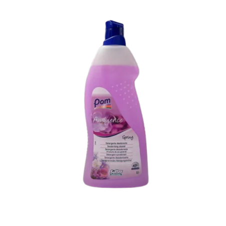 DETERGENT SURODORANT LONGUE DUREE TOUTES SURFACES PH:10 ± 0,5 PARFUM AMBIENCE SPRING FLACON DE 1L