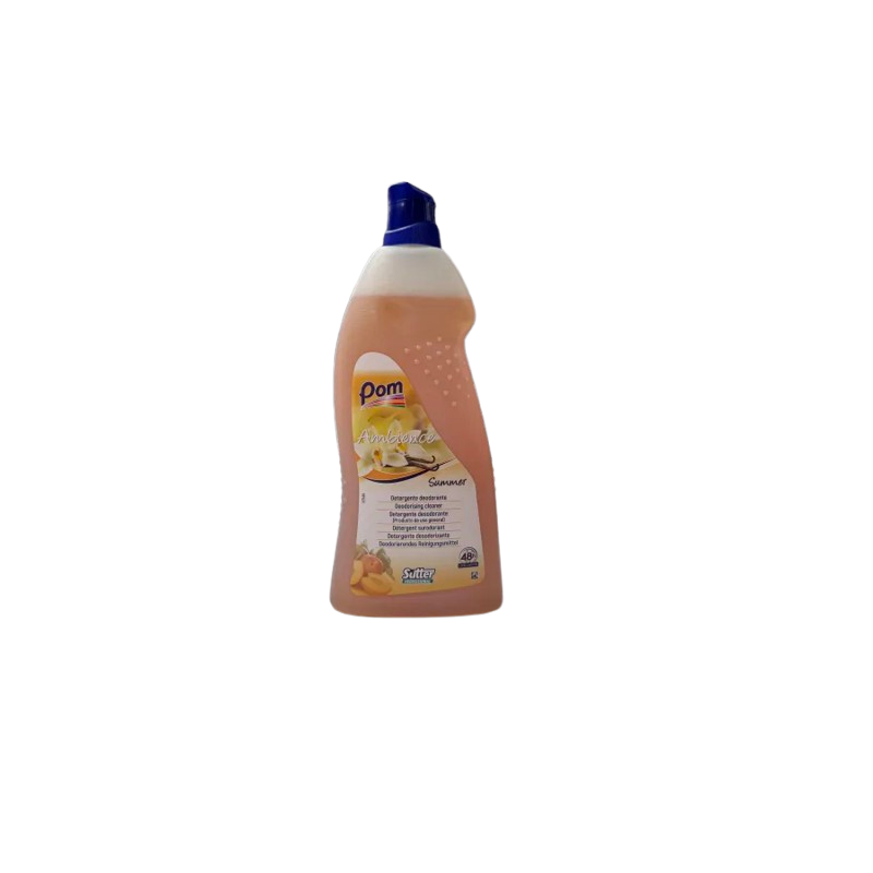 DETERGENT SURODORANT LONGUE DUREE TOUTES SURFACES PH:10 ± 0,5 PARFUM AMBIENCE SUMMER FLACON DE 1L