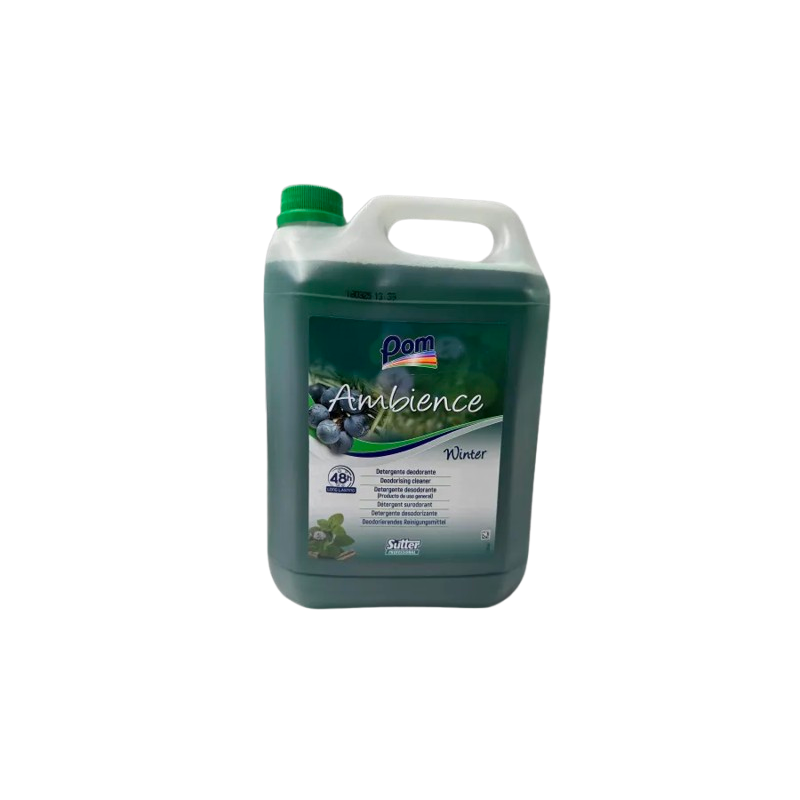 DETERGENT SURODORANT LONGUE DUREE TOUTES SURFACES PH:10 ± 0,5 PARFUM AMBIENCE WINTER BIDON DE 5L
