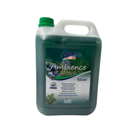DETERGENT SURODORANT LONGUE DUREE TOUTES SURFACES PH:10 ± 0,5 PARFUM AMBIENCE WINTER BIDON DE 5L