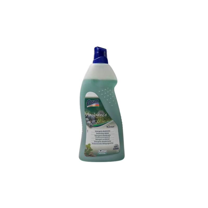 DETERGENT SURODORANT LONGUE DUREE TOUTES SURFACES PH:10 ± 0,5 PARFUM AMBIENCE WINTER FLACON DE 1L