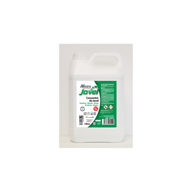 CONCENTRE DE JAVEL 9,6° NETTOYANT DESINFECTANT DETACHANT BLANCHISSANT TOUTES SURFACES 5L