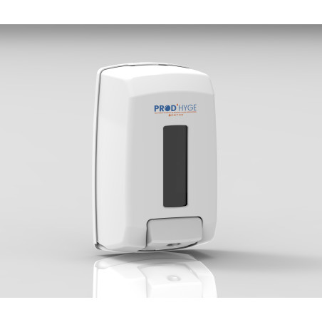 DISTRIBUTEUR SAVON 1,1L REMPLISSABLE I-NOVA BLANC LOGO PRODHYGE CLAR