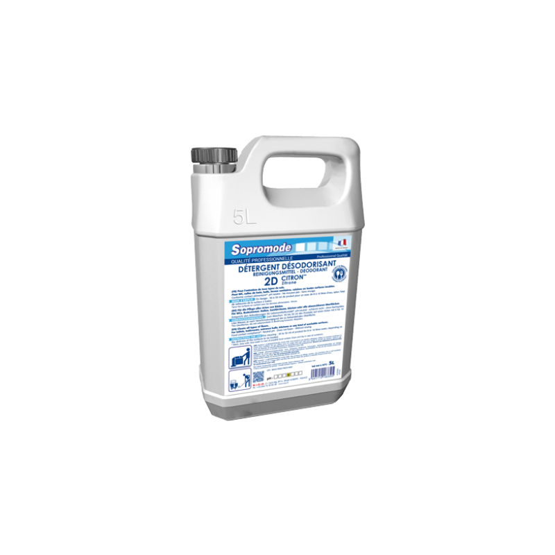 SOPROMODE 2D DETERGENT SURODORANT NEUTRE NON MOUSSANT SOLS PARFUM CITRON BIDON DE 5L