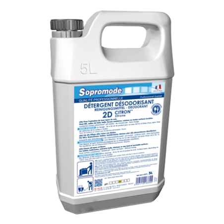 SOPROMODE 2D DETERGENT SURODORANT NEUTRE NON MOUSSANT SOLS PARFUM CITRON BIDON DE 5L
