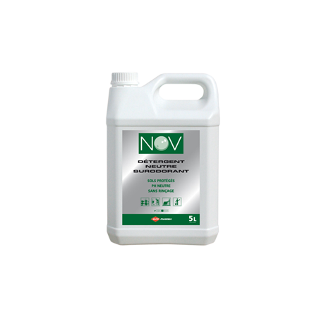 NOV 2D DETERGENT SURODORANT NON MOUSSANT SPECIAL SOLS PROTEGES PH: 7,5 PARFUM AMBIANCE BIDON DE 5L