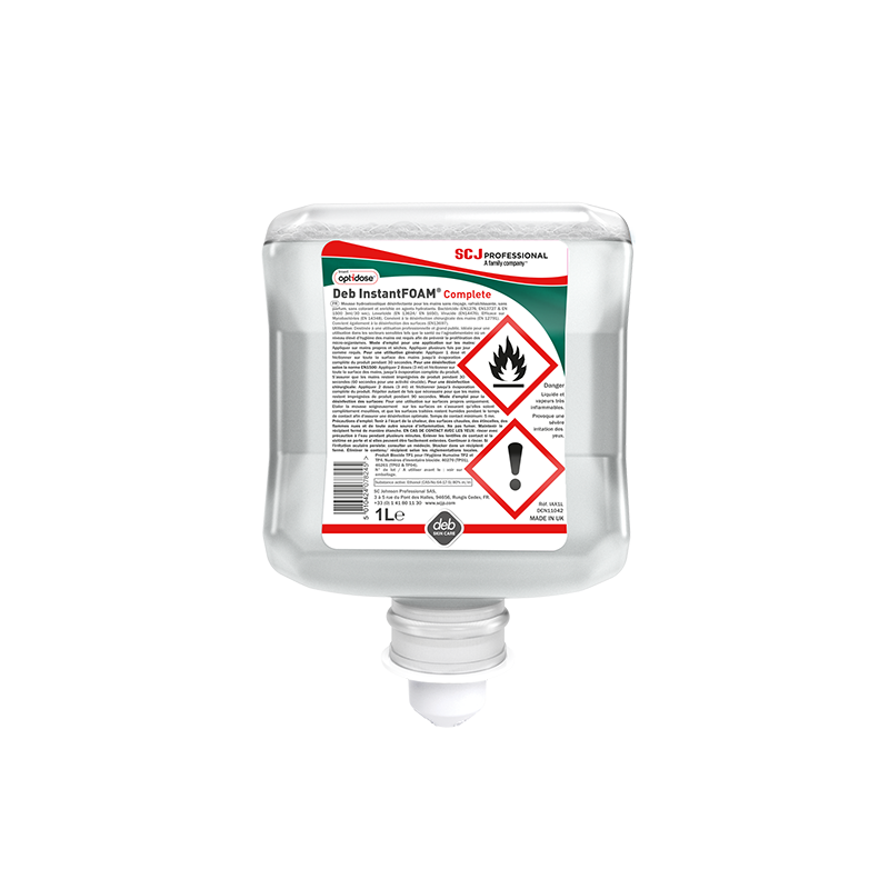 MOUSSE HYDROALCOOLIQUE POUR LA DESINFECTION DES MAINS SANS RINÇAGE DEB INSTANTFOAM®-CARTON DE 6X1L