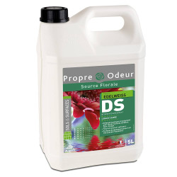 DS5 DETERGENT SURODORANT TRES CONCENTRE TOUTES SURFACES PH:7 PROPRE ODEUR PARFUM EDELWEISS BIDON DE 5L
