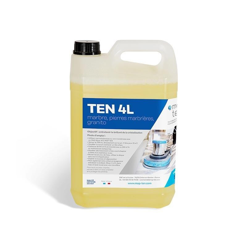 TEN 4L NETTOYANT CRISTALLISANT ET ENTRETIEN MARBRE PIERRES MARBRIERES GRANITO 5L 