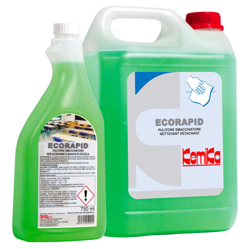 KEMIKA ECORAPID DETACHANT NETTOYANT BUREAUX DE TABLES BIDON DE 5L