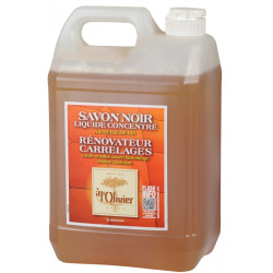 SAVON NOIR LIQUIDE CONCENTRE NETTOYANT A L'HUILE DE LIN TOUTES SURFACES BIDON DE 5L