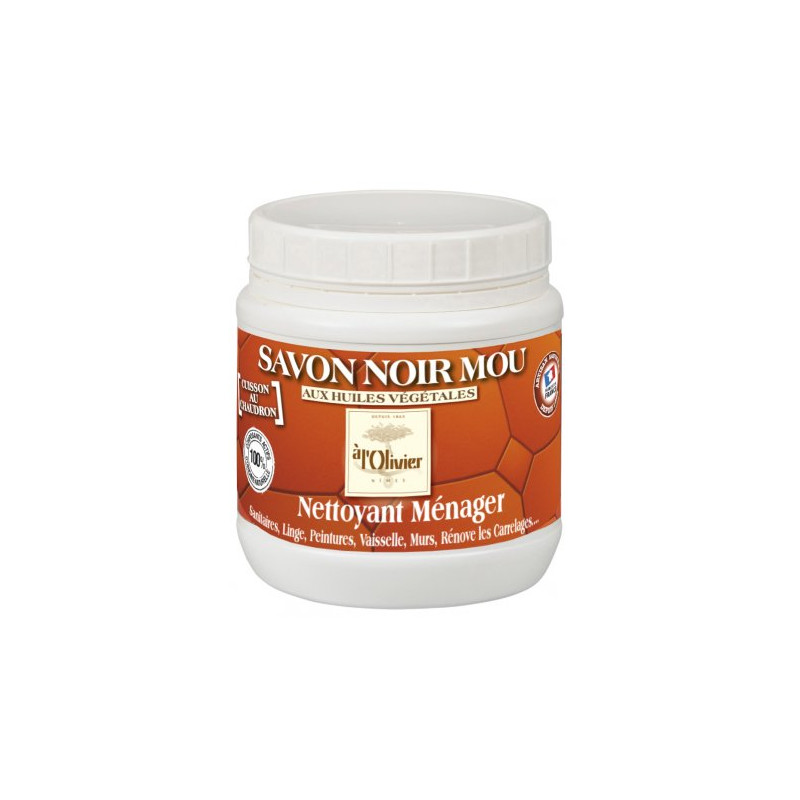 SAVON NOIR MOU NETTOYANT ET PROTECTION AUX HUILE VEGETALES POUR TOUS LES SOLS BOITE DE 750G