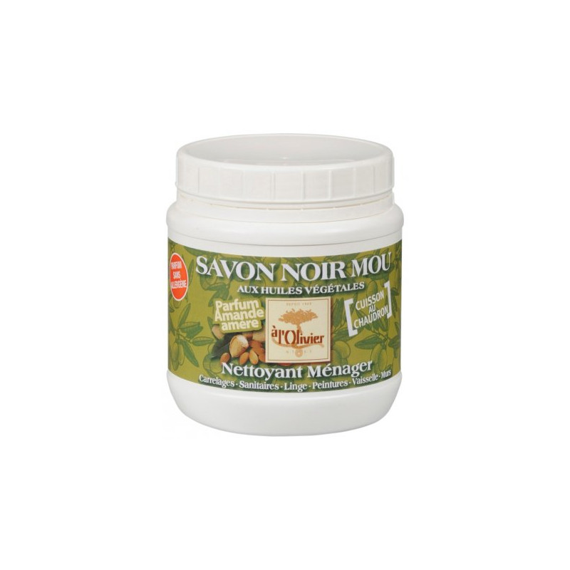 SAVON NOIR MOU NETTOYANT ET PROTECTION POUR TOUS LES SOLS PARFUM AMANDE BOITE DE 750G