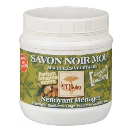 SAVON NOIR MOU NETTOYANT ET PROTECTION POUR TOUS LES SOLS PARFUM AMANDE BOITE DE 750G