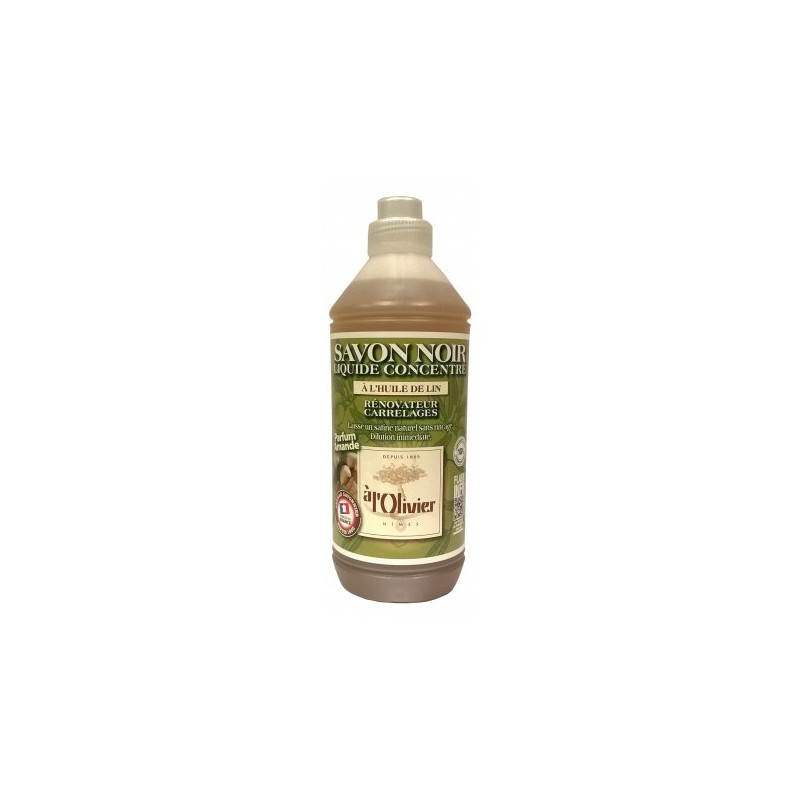 SAVON NOIR LIQUIDE NETTOYANT TOUTES SURFACES PARFUM AMANDE FLACON DE 1L