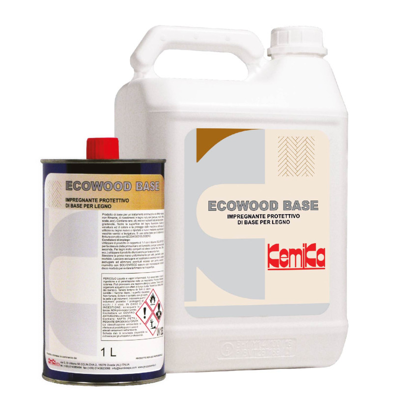 KEMIKA ECOWOOD BASE (NF) CREME NOURRISSANTE POUR BOIS AUX SOLVANTS ECOLOGIQUES FLACON DE 1L