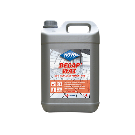 NOVO DECAP'WAX NETTOYANT DEGRAISSANT NON MOUSSANT ALIMENTAIRE TOUTES SURFACES 5L