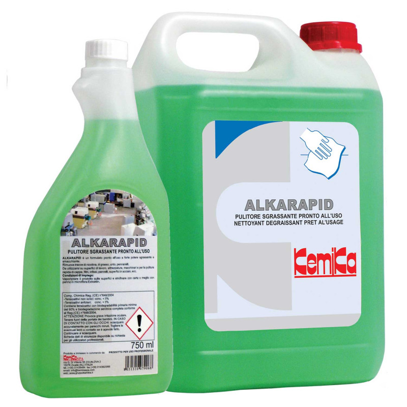 KEMIKA ALKARAPID NETTOYANT DEGRAISSANT ET DETACHANT MULTIUSAGE PAE FLACON DE 750ML+PISTOLET 