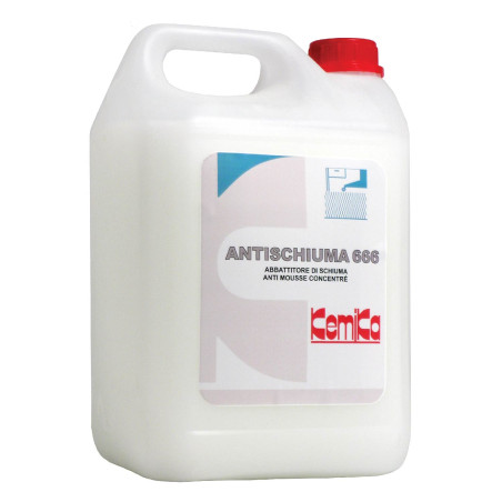 KEMIKA ANTISCHIUMA 666 ANTI-MOUSSE EMULSION DE SILICONE POUR MACHINE DE NETTOYAGE BIDON DE 5KG