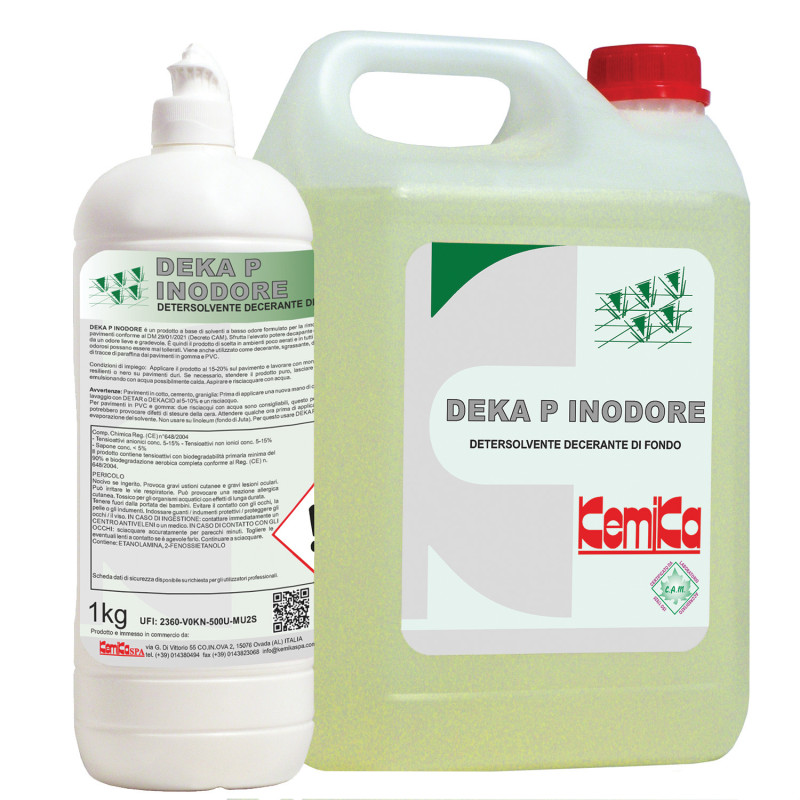 KEMIKA DEKA P INODORE DETERSOLVANT DECAPANT A BASE DE SOLVANTS NATURELS SOLUBILISES DANS L'EAU BIDON DE 5L