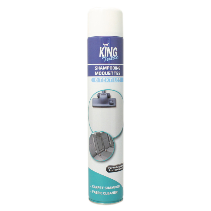 SHAMPOOING MOQUETTE POUR NETTOYER ET DEGRAISSER LES MOQUETTES KING AEROSOL DE 750ML