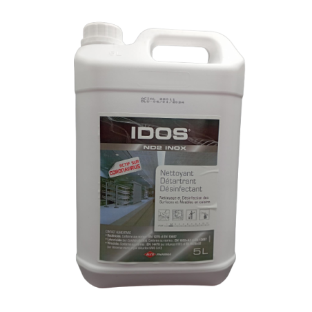IDOS ND2 NETTOYANT DESINFECT BACT LEVURICIDE INOX PARFUME BIDON 5L