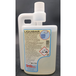 KEMIKA LIQUIBAR DETERGENT LIQUIDE POUR LAVE-VERRES ET LAVE-VAISSELLE PH: 13.2 ± 0.2 FLACON DOSEUR DE 1.2L