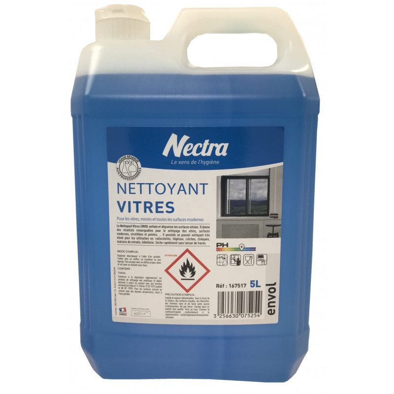 NETTOYANT VITRES ET TOUTES SURFACES ENVOL BIDON DE 5L