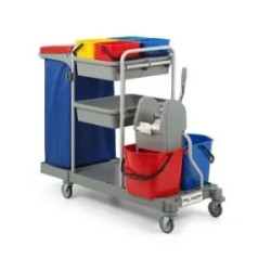 CHARIOT DE MENAGE ARIANE 2225 ROUE 100MM PRESSE A PLAT OU A MACHOIRE