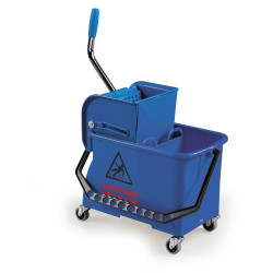 CHARIOT DE LAVAGE SPIDER 2X8L AVEC ROUES+PRESSE A PLAT BLEU (0707930/BC)
