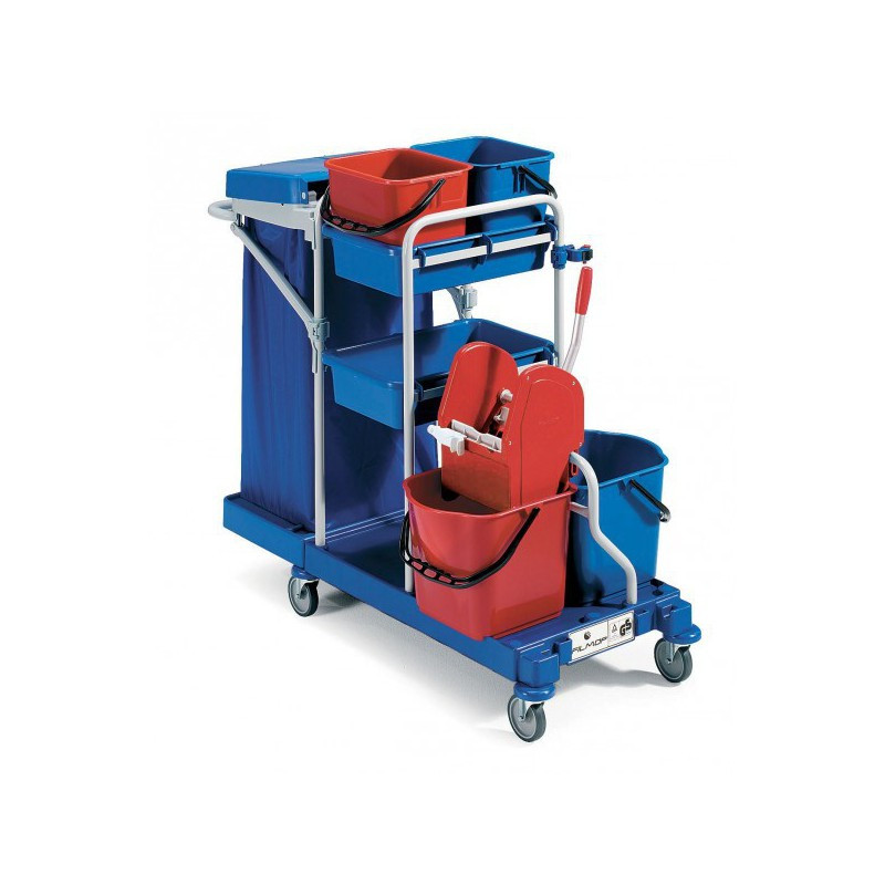 CHARIOT DE MENAGE MORGAN 225 2X12L+2X15L ROUE STANDARD SANS PRESSE (0702010MP)