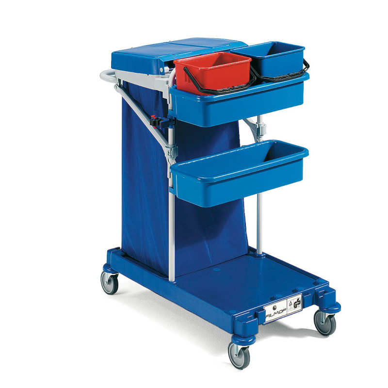 CHARIOT MORGAN 110 2 SEAUX 6L ROUES 125MM FILMOP (0701000MU)