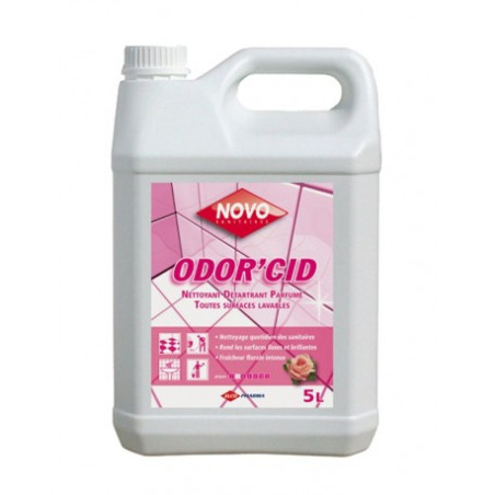 NOVO ODORCID NETTOYANT DETARTRANT PARFUME TOUTES SURFACES PH3 BIDON DE 5L