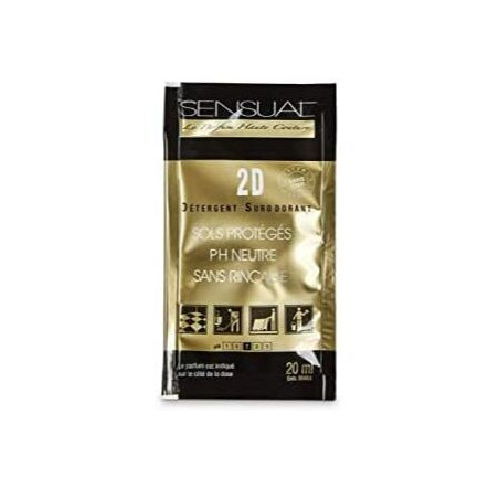 SENSUAL 2D DETERGENT SURODORANT SOLS PH:7 PARFUM FLEUR DE COTON DOSETTES DE 20ML- CARTON DE 250