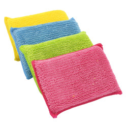 EPONGE MICROFIBRE SPONGE DUO BI-FACES DOUCES BLEUE 14X9CM UNITE