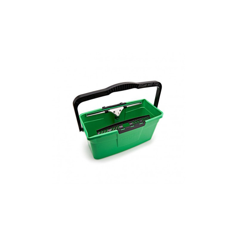 SEAU LAVEUR VITRES 12L VERT +TAMIS+CROCHET PORTE-OUTILS UNGER