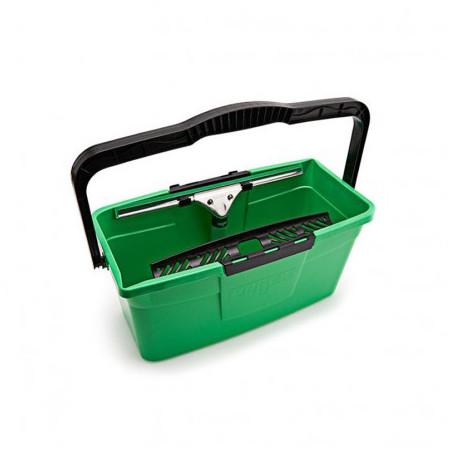 SEAU LAVEUR VITRES 12L VERT +TAMIS+CROCHET PORTE-OUTILS UNGER