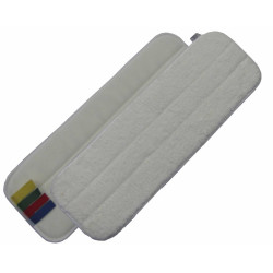 BANDEAU MICROFIBRE VELCRO COINS ARRONDIS BLANC 44X13CM (DEWITTE 601.500.001)