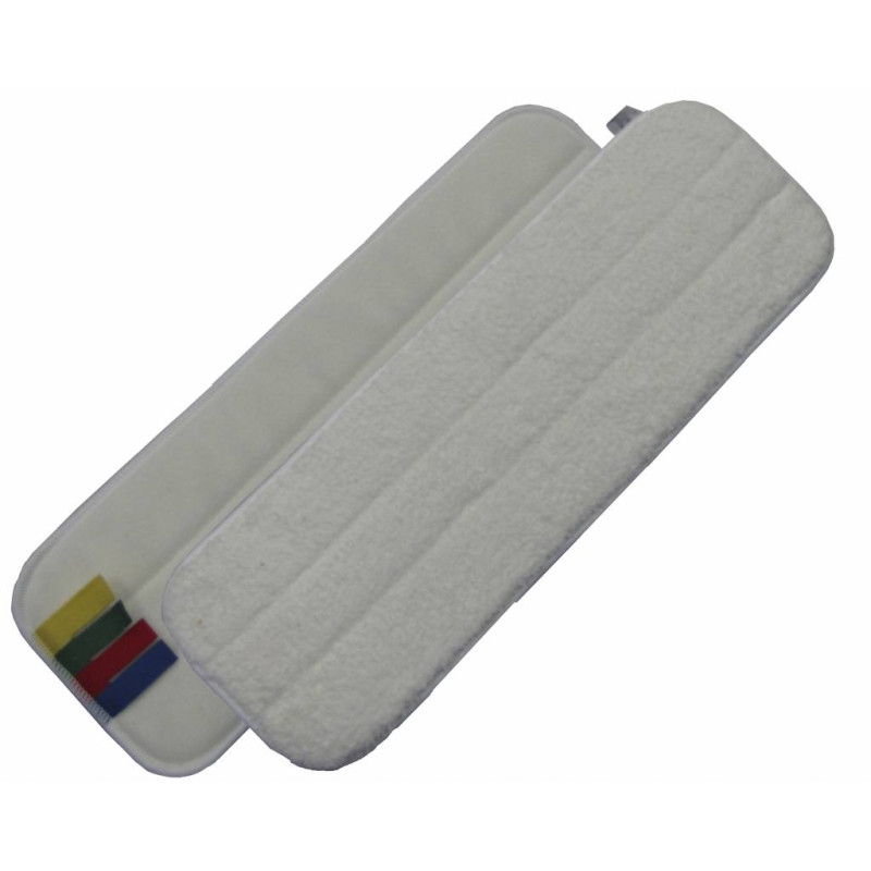 BANDEAU MICROFIBRE VELCRO COINS ARRONDIS BLANC 44X13CM (DEWITTE 601.500.001)