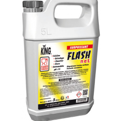 FLASH'NET DEGRAISSANT SURPUISSANT HACCP TOUTES SURFACES PH13 KING BIDON DE 5L