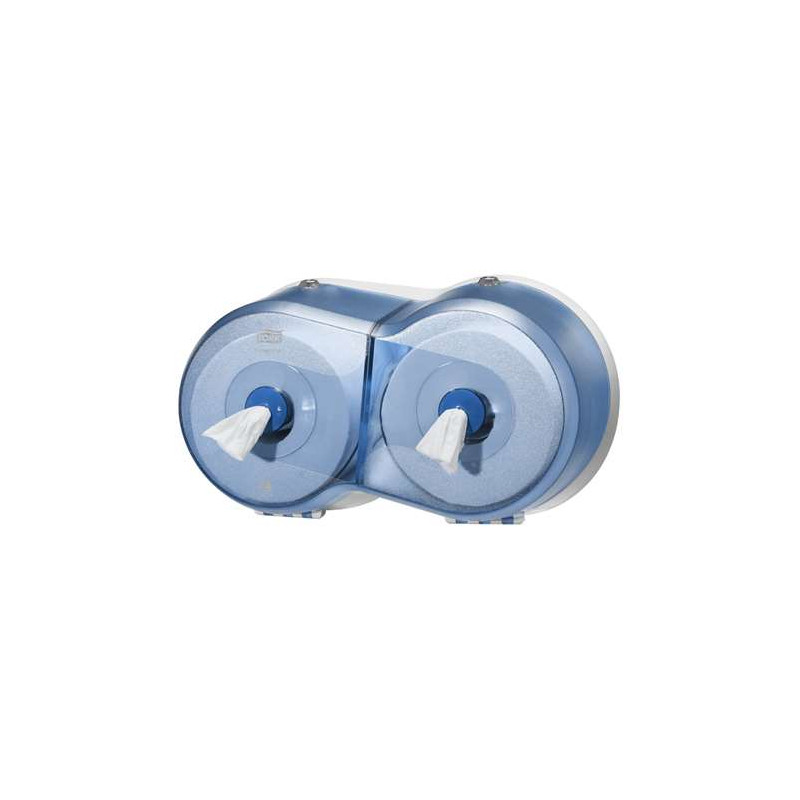 DISTRIBUTEUR PAPIER TOILETTE SMARTONE MINI DOUBLE BLEU SYSTEME T9 REF 294024