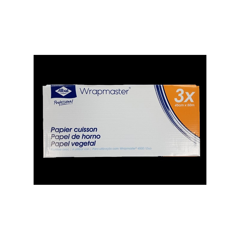 ALBAL BOBINE PAPIER CUISSON 30CMX50M POUR DEVIDOIR WRAPMASTER 3000 CARTON DE 3 BOBINES