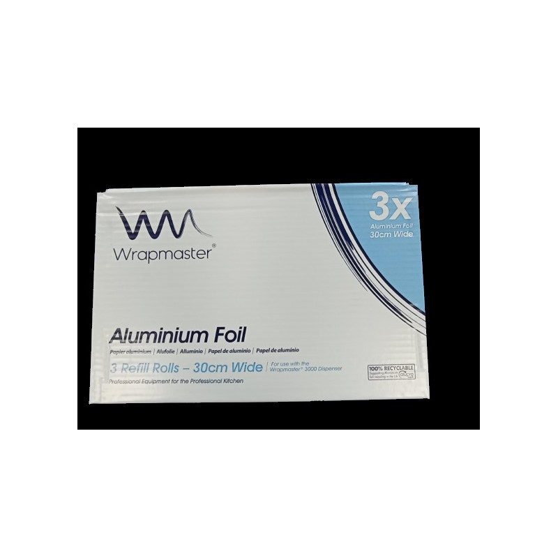ALBAL BOBINE ALUMINIUM 30CMX90M POUR WRAPMASTER 3000 CARTON DE 3 BOBINES