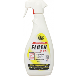 FLASH'NET DEGRAISSANT SURPUISSANT HACCP TOUTES SURFACES PH13 KING VAPO DE 750ML