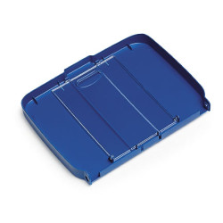 COUVERCLE AVEC PORTE PROTOCOLE POUR SUPPORT SAC POUBELLE MORGAN BLEU (07291919/B)