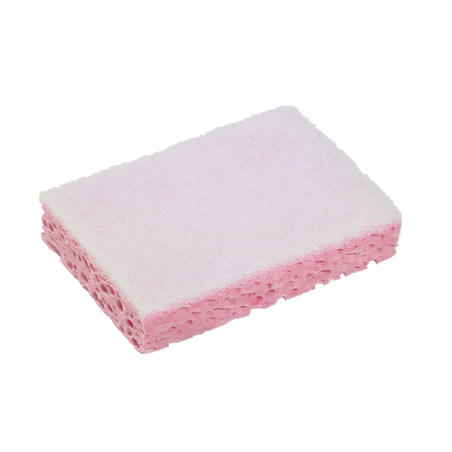 EPONGE DOUBLE FACE ROSE BLANCHE SPONREX 31 130X84X28 (LOT DE 10)