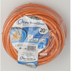 RALLONGE ELECTRIQUE AVEC TERRE 3X1.5 ORANGE 20M