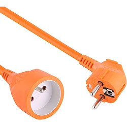 RALLONGE ELECTRIQUE DE JARDIN AVEC TERRE 3X1.5 ORANGE 25M